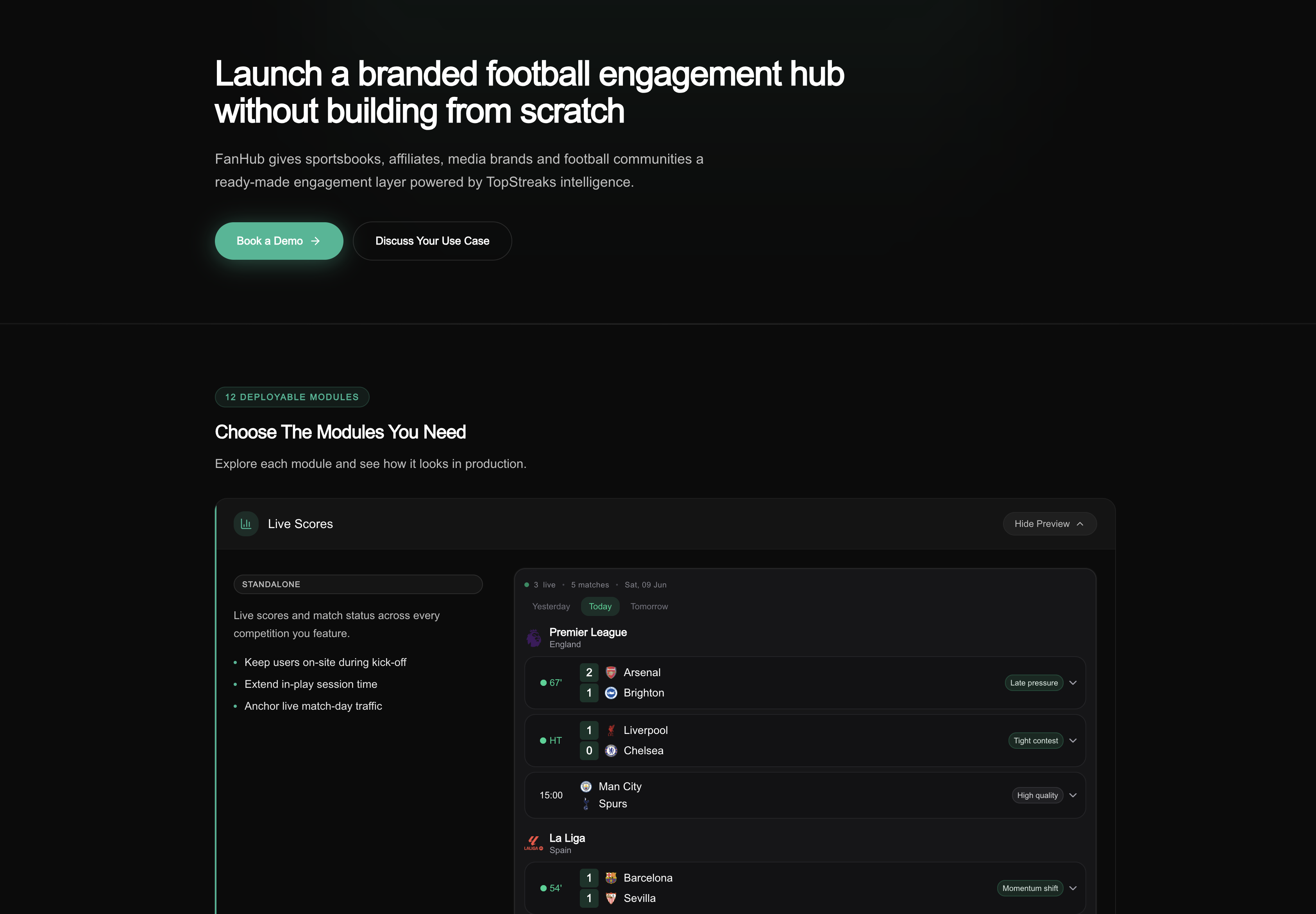 FanHub product preview