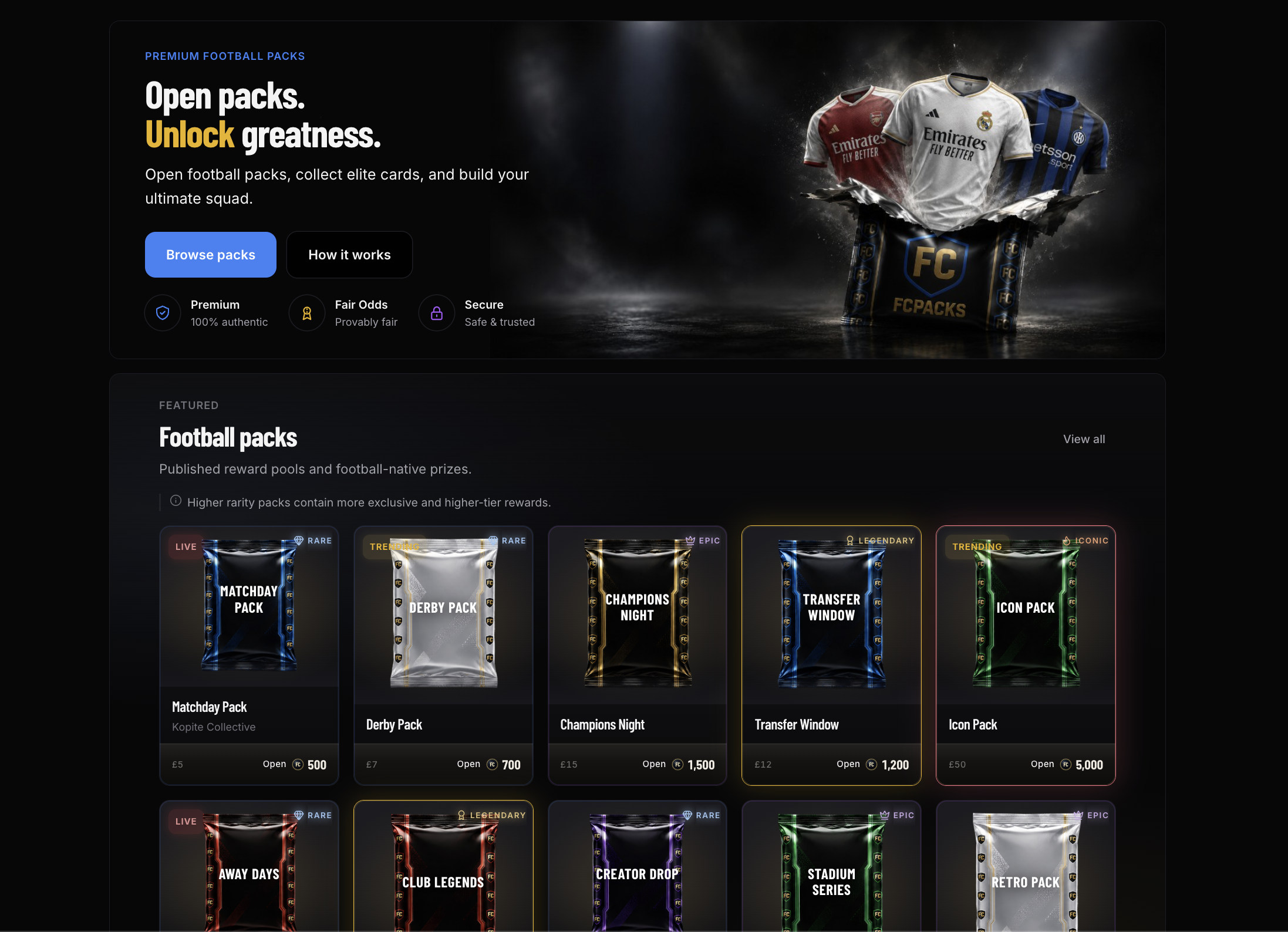 FC Packs screenshot